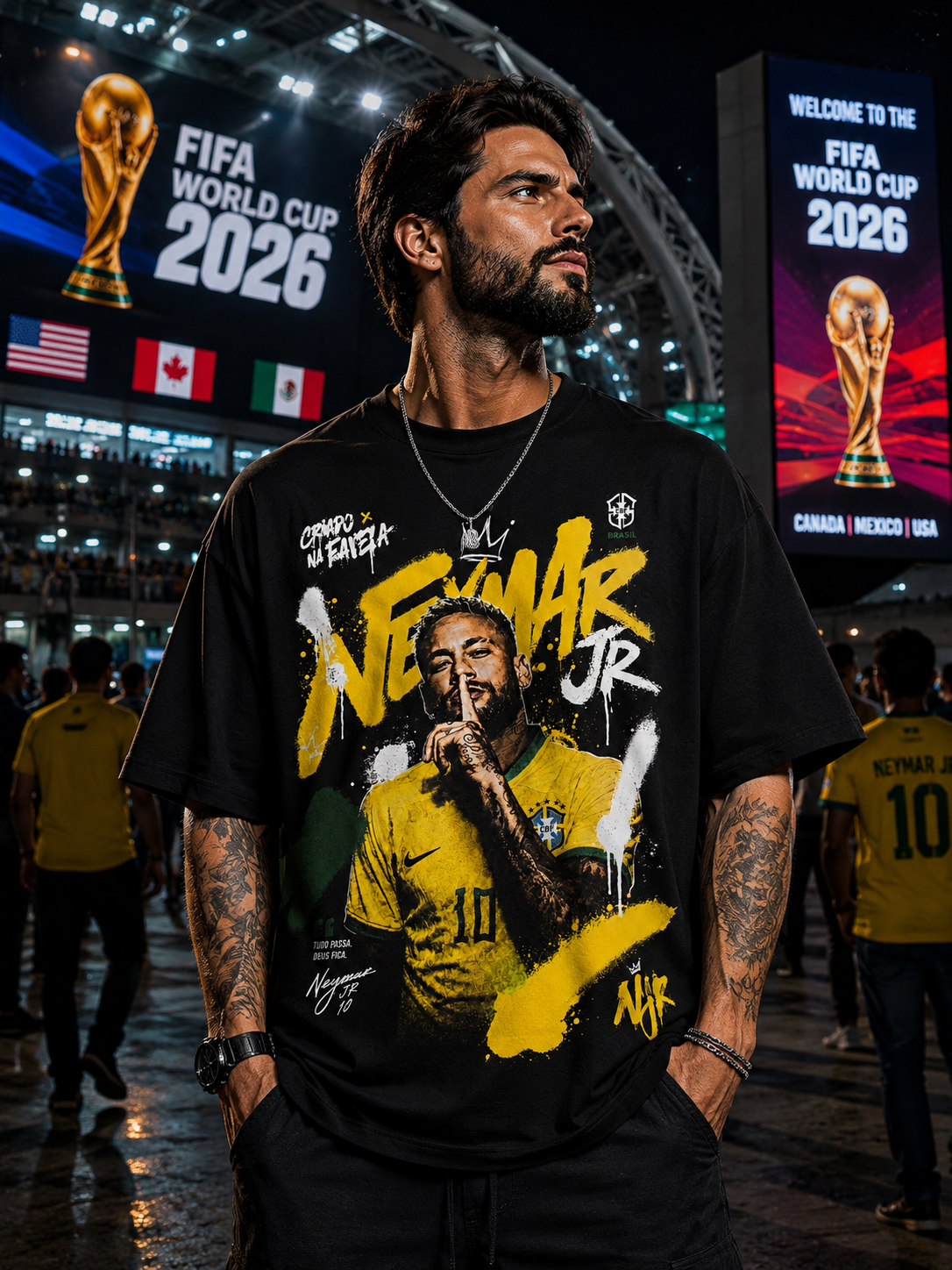 Camiseta Oversized Neymar copa